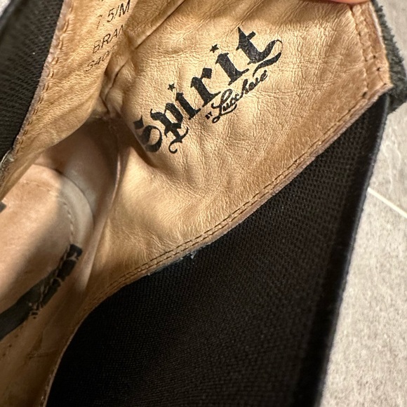 Spirit By Lucchese Brandy black leather snakeskin vintage western boot ankle - Picture 4 of 10